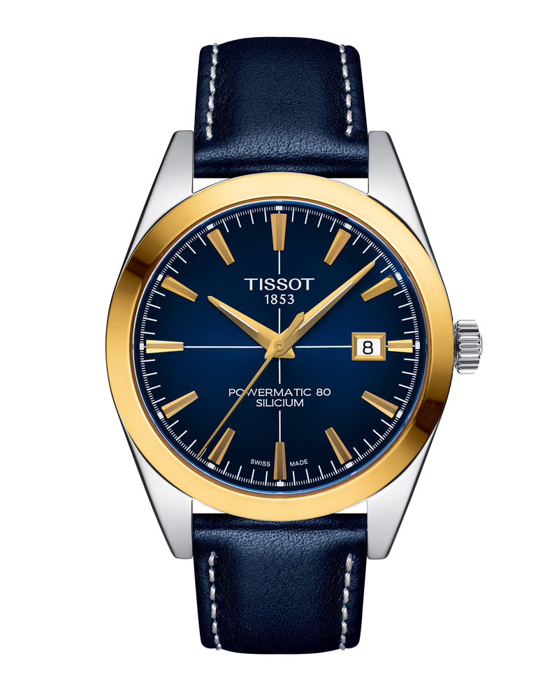 Tissot Gentleman Powermatic 80 Silicium Solid 18K Gold bezel - T927.407.46.041.01