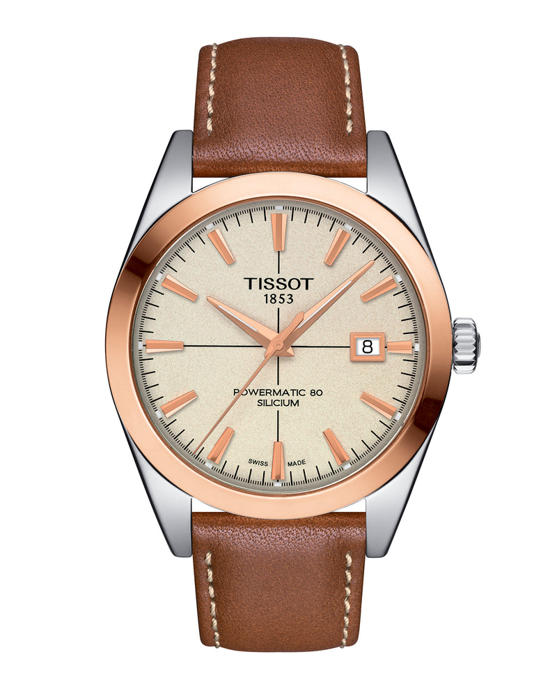 Tissot Gentleman Powermatic 80 Silicium Solid 18K Gold bezel - T927.407.46.261.00